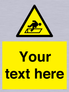 Custom Warning Hatch Sign